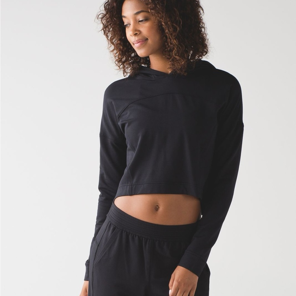 Lululemon Black Cropped Hoodie